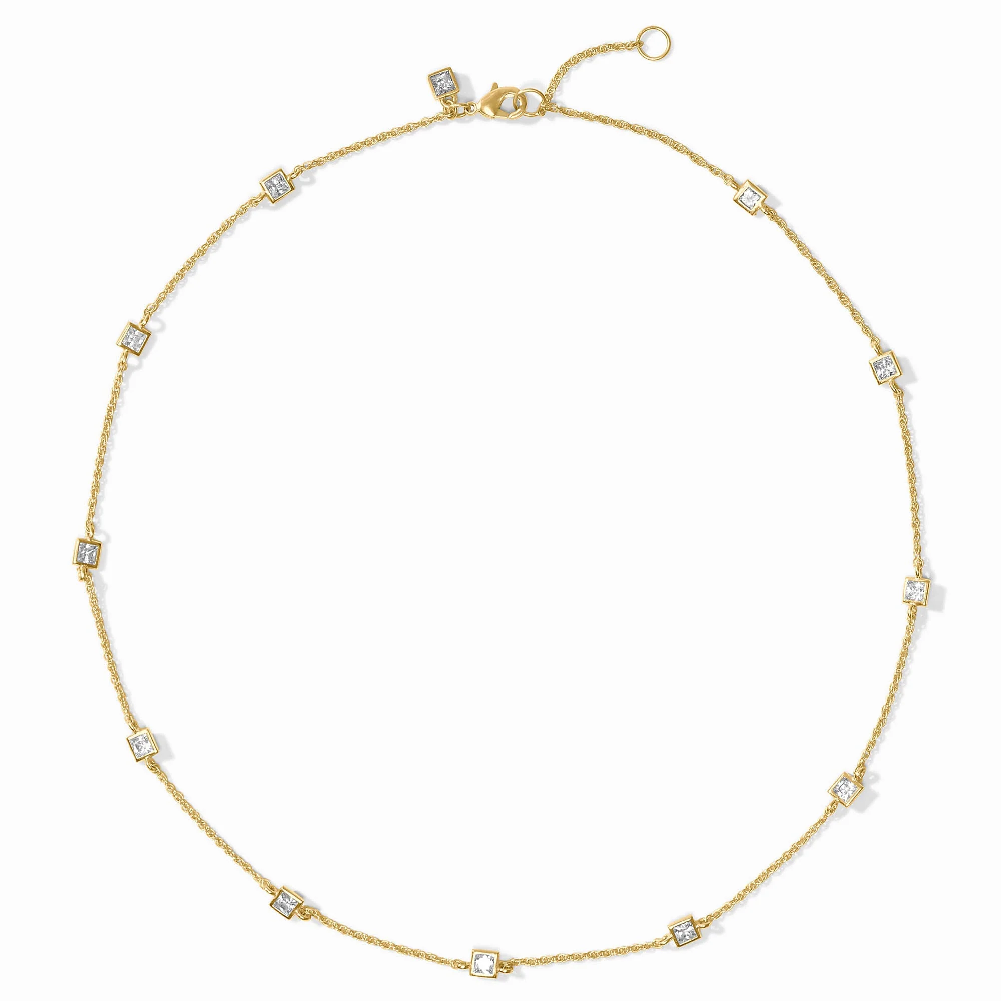 Jolie Delicate Station Necklace Cubic Zirconia - Image 2