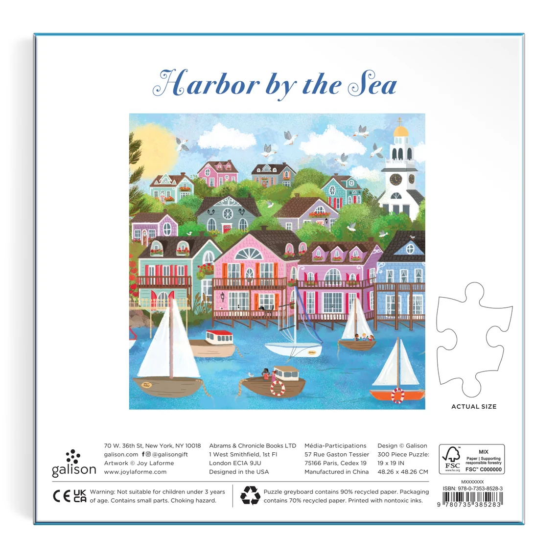Joy Laforme Harbor By the Sea 300 Piece Puzzle - Image 3