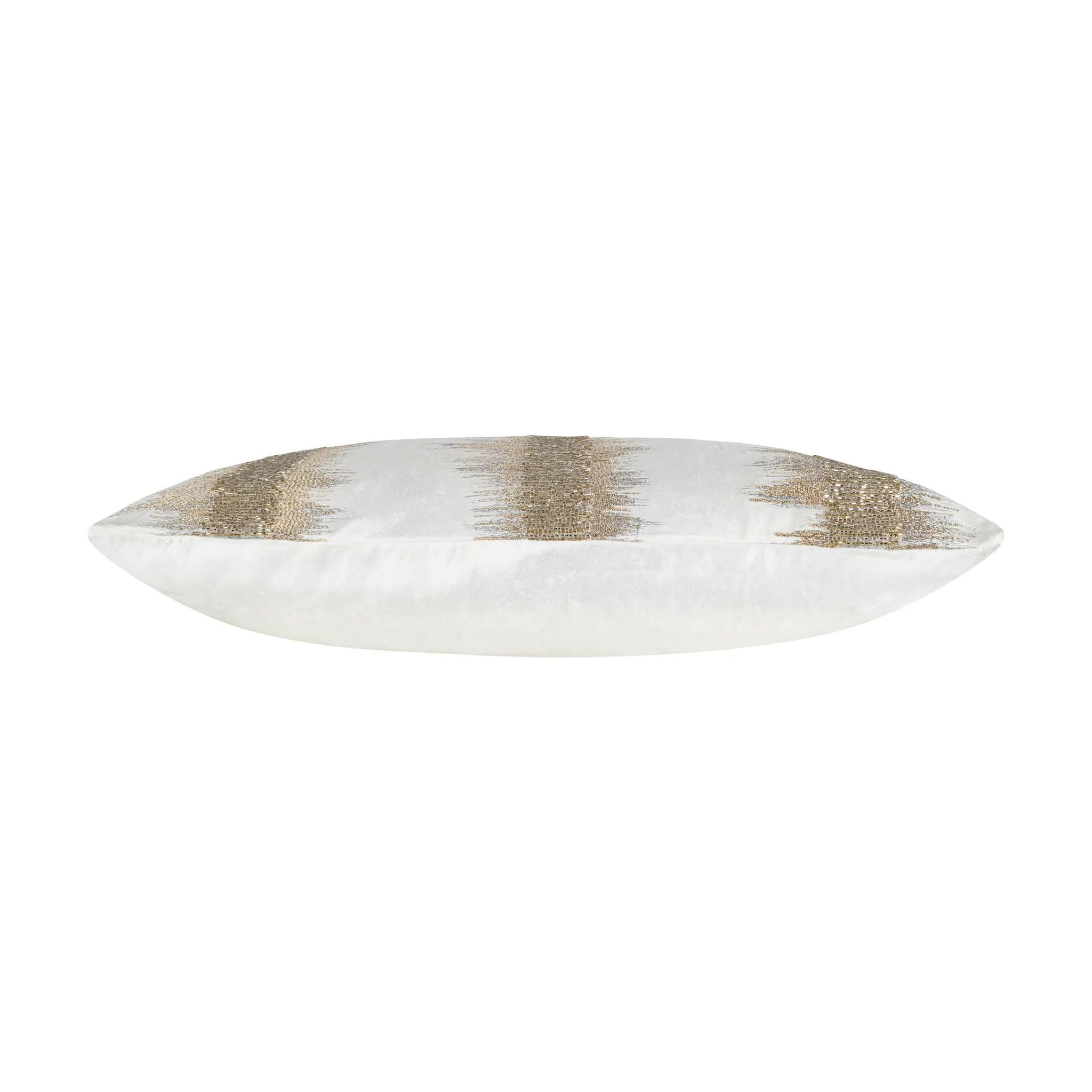 Kas Ivory Gold Stripe Pillow 22x22 - Image 4