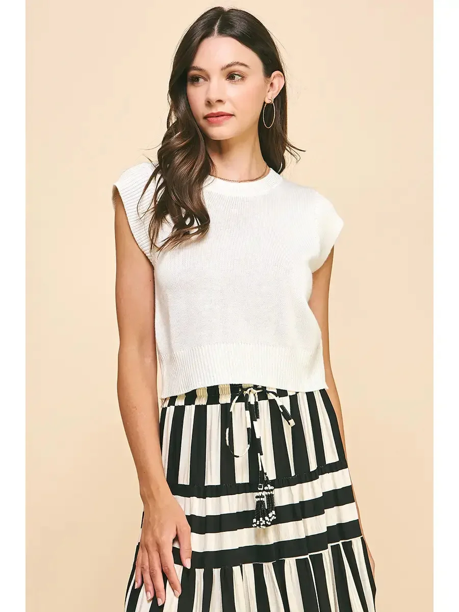 Kathy Cap Sleeves Knit Top - Image 6