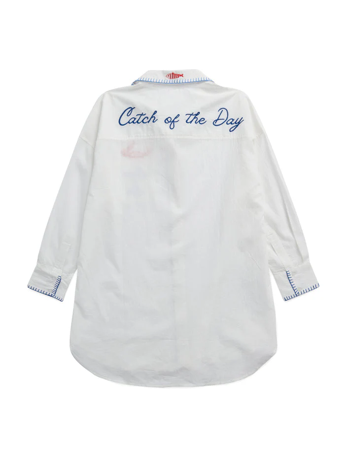 Katie "Snap & Sip/Catch of the Day" Cover-Up Shirt - Image 2