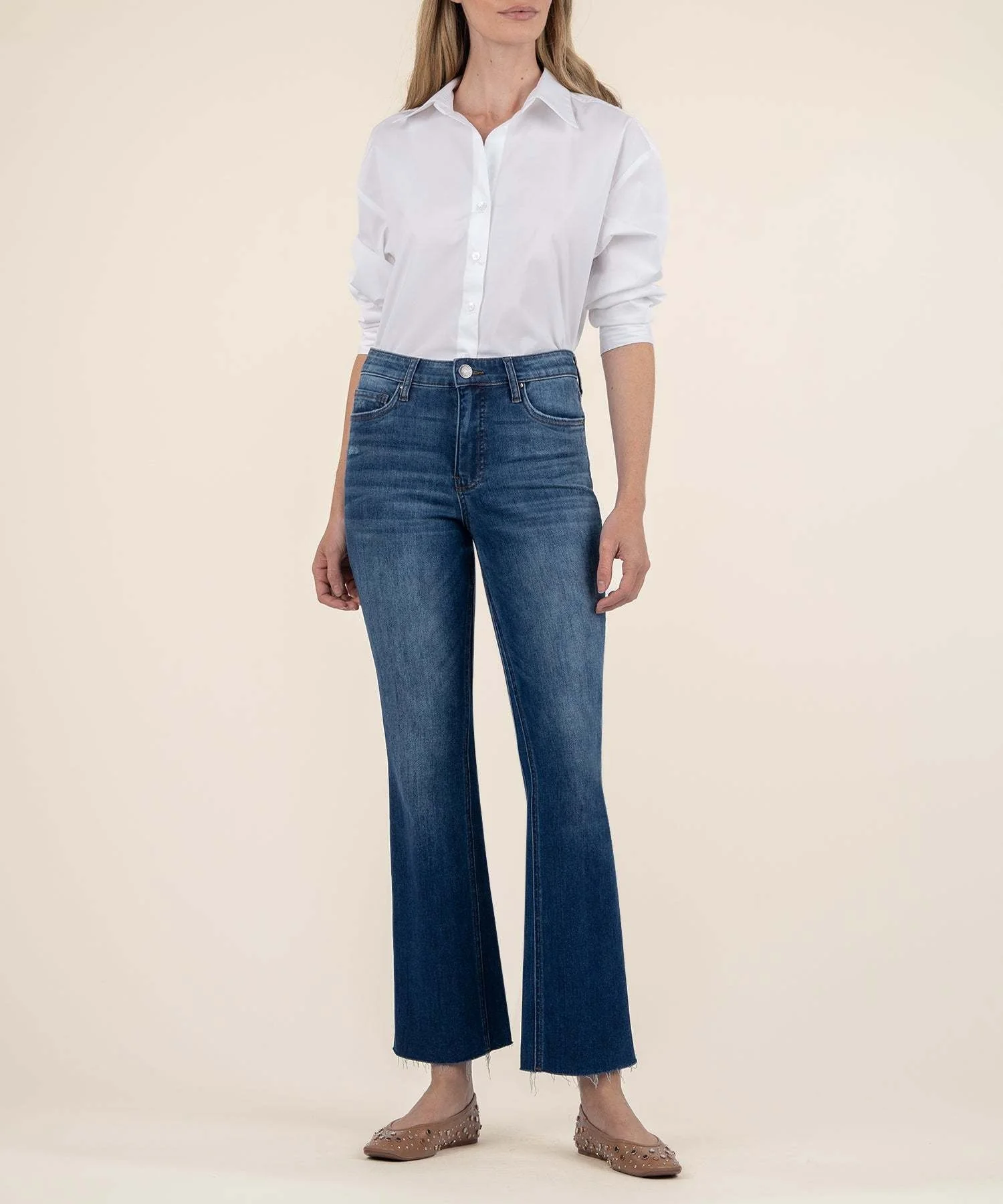 Kelsey High Rise Fab Ab Ankle Flare-NSet Leg - Image 5