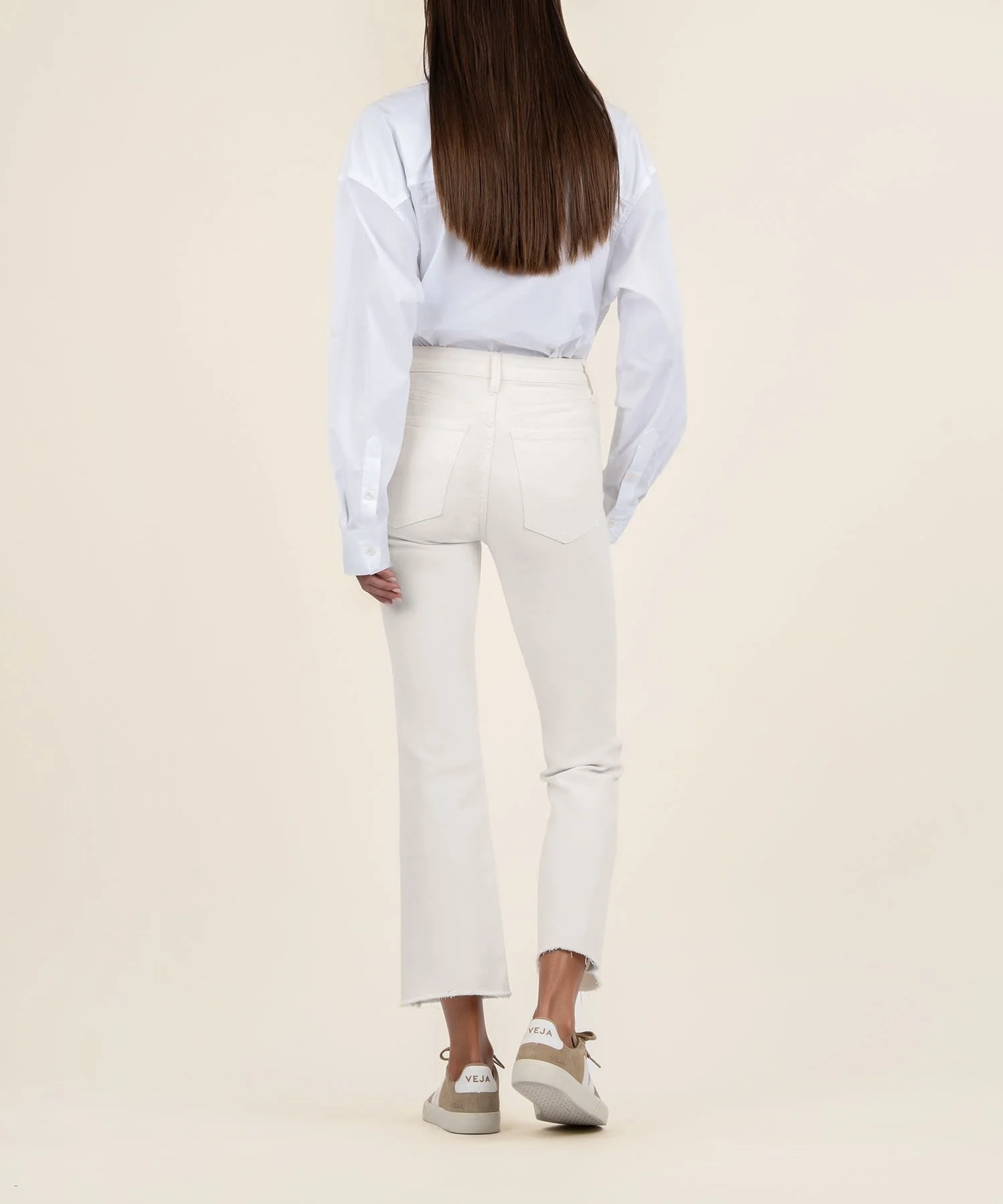 Kelsey Raw Hem High Waist Ankle Flare Jeans - Image 3