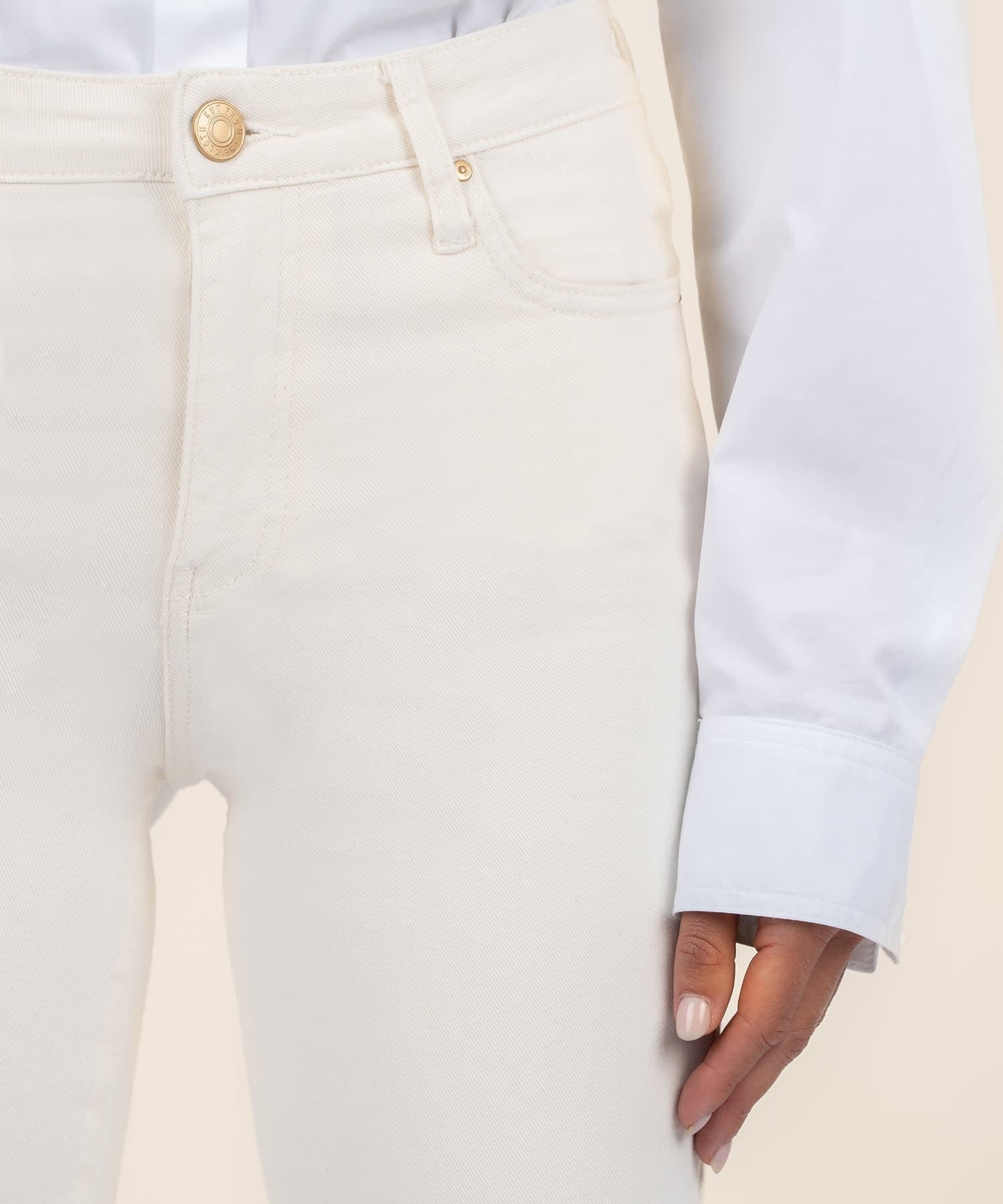 Kelsey Raw Hem High Waist Ankle Flare Jeans - Image 4