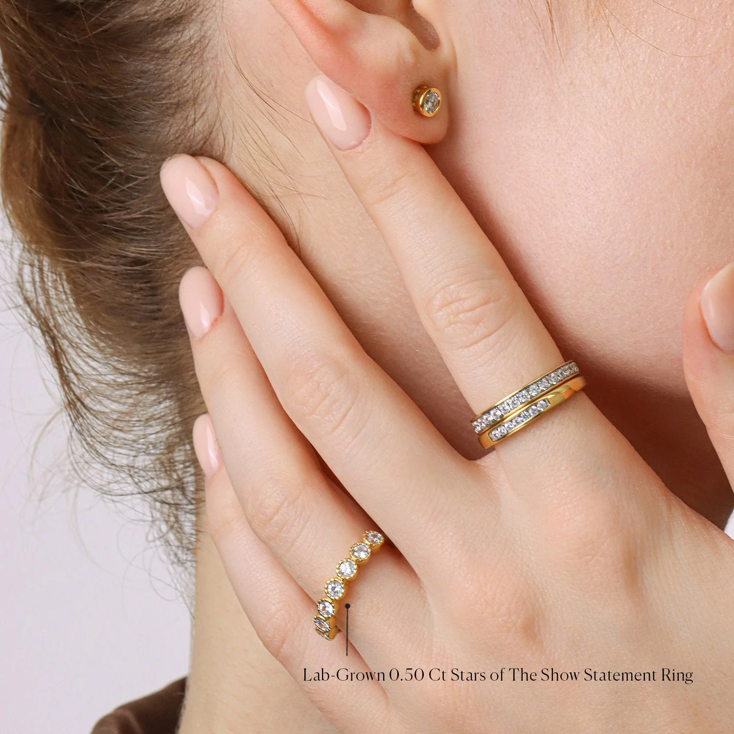 Lab-Grown 0.50 Ct Stars of The Show Statement Ring - Image 2