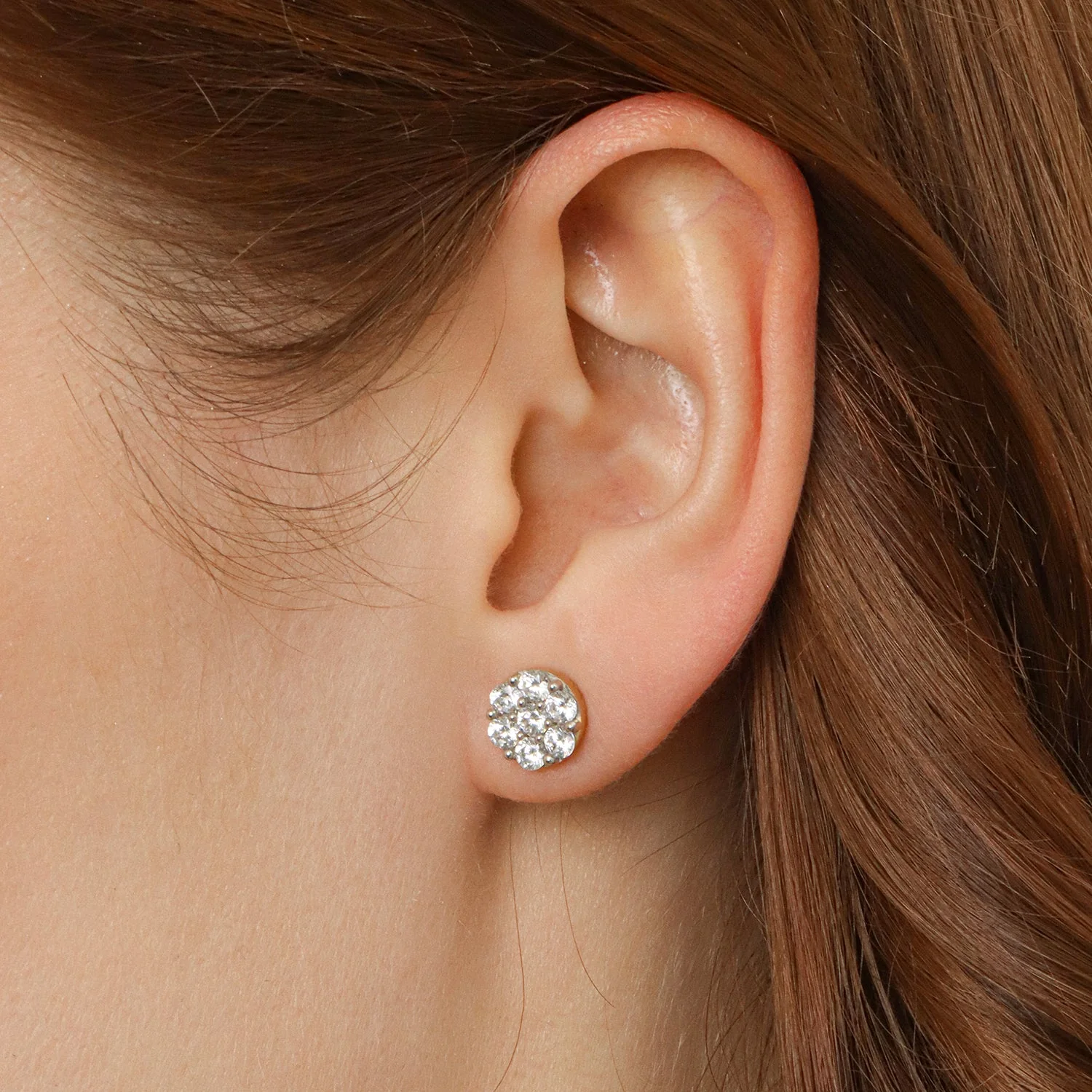 Lab-Grown Large Sphere Stud Earrings - Image 2