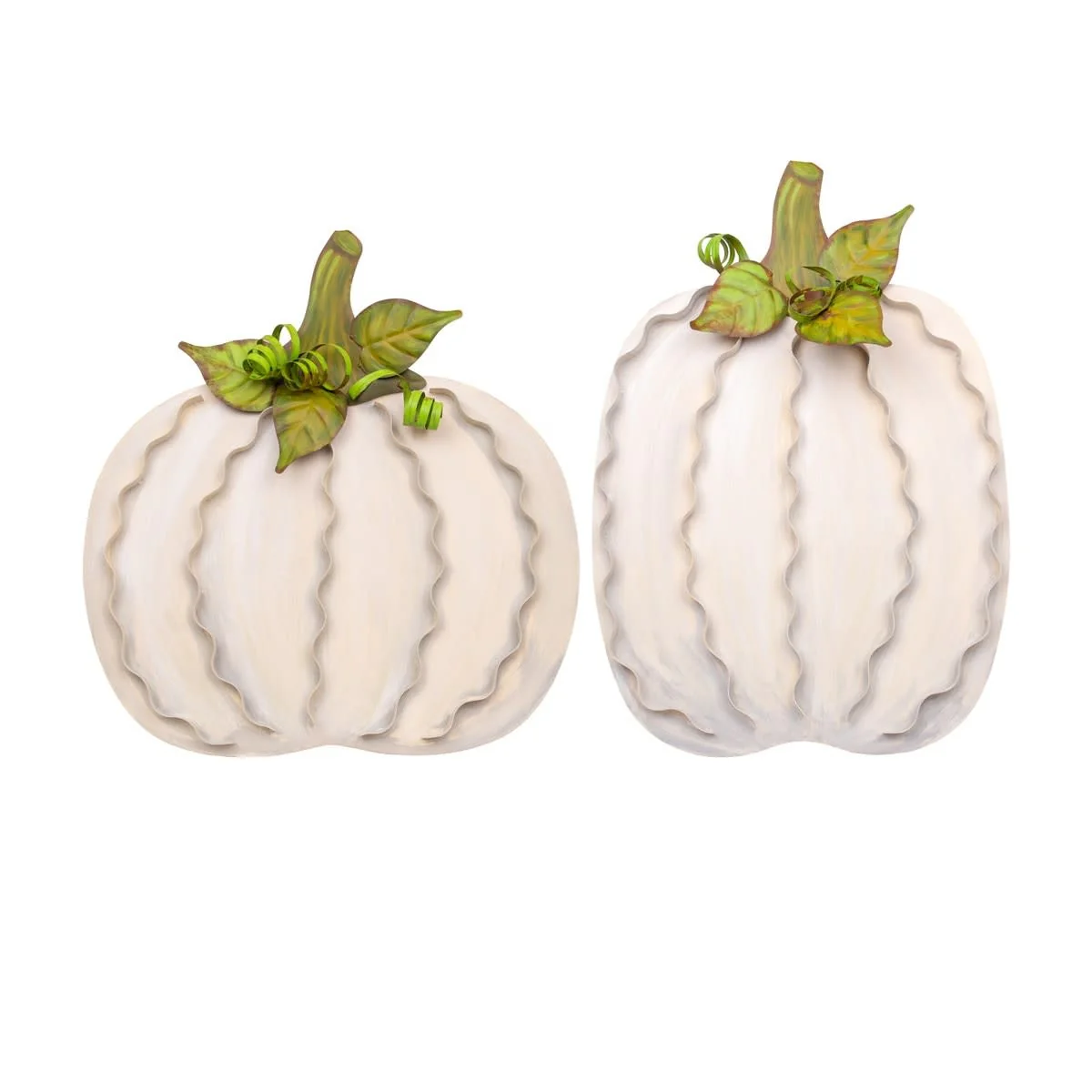 Large Ribbon Pumpkins Cream - Sold Individually