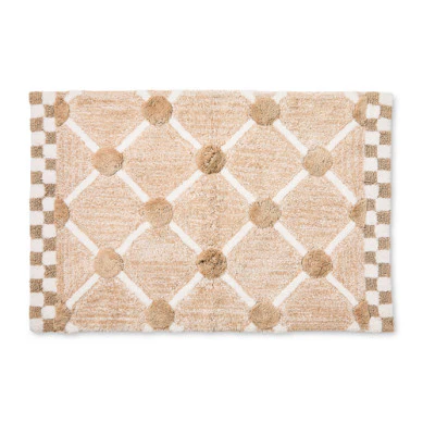 Lattice & Dot Bath Rug