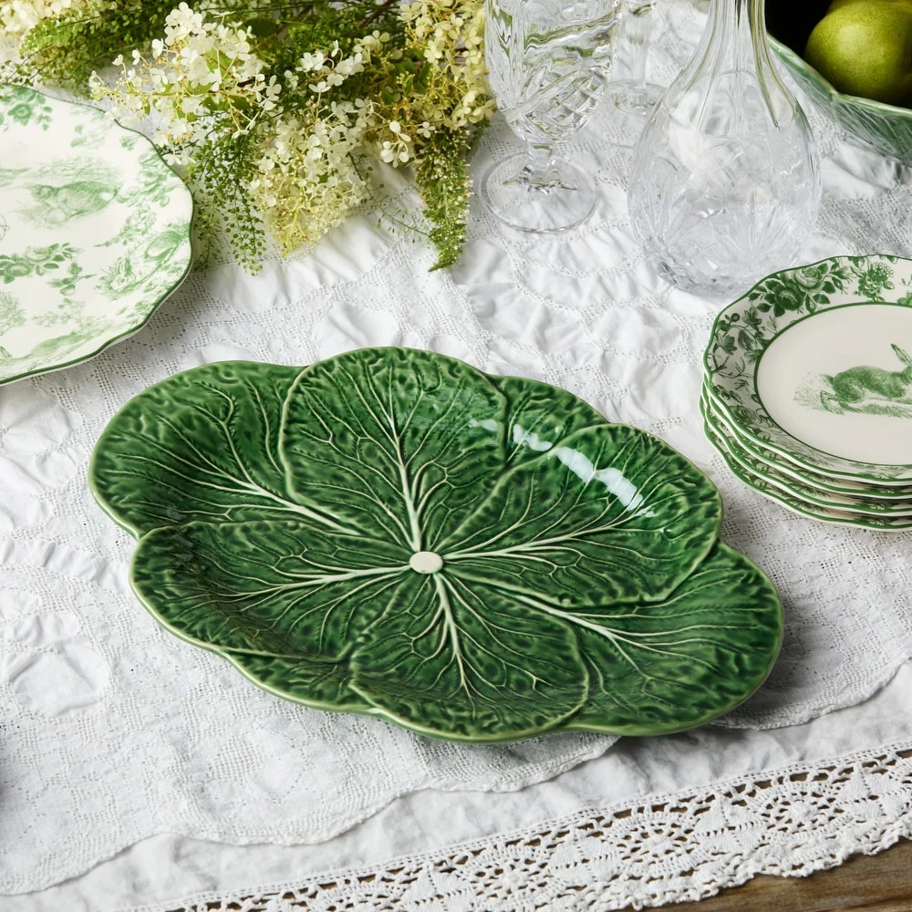 Le Jardin Cabbage 3-D Oval Platter - Image 3