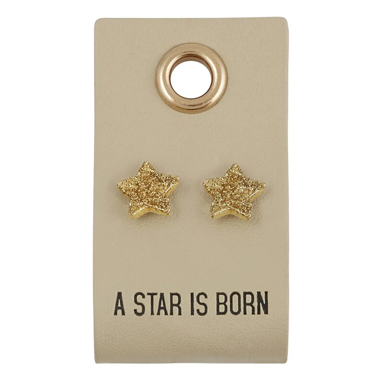 Leather Stud Tag Earrings - Image 2
