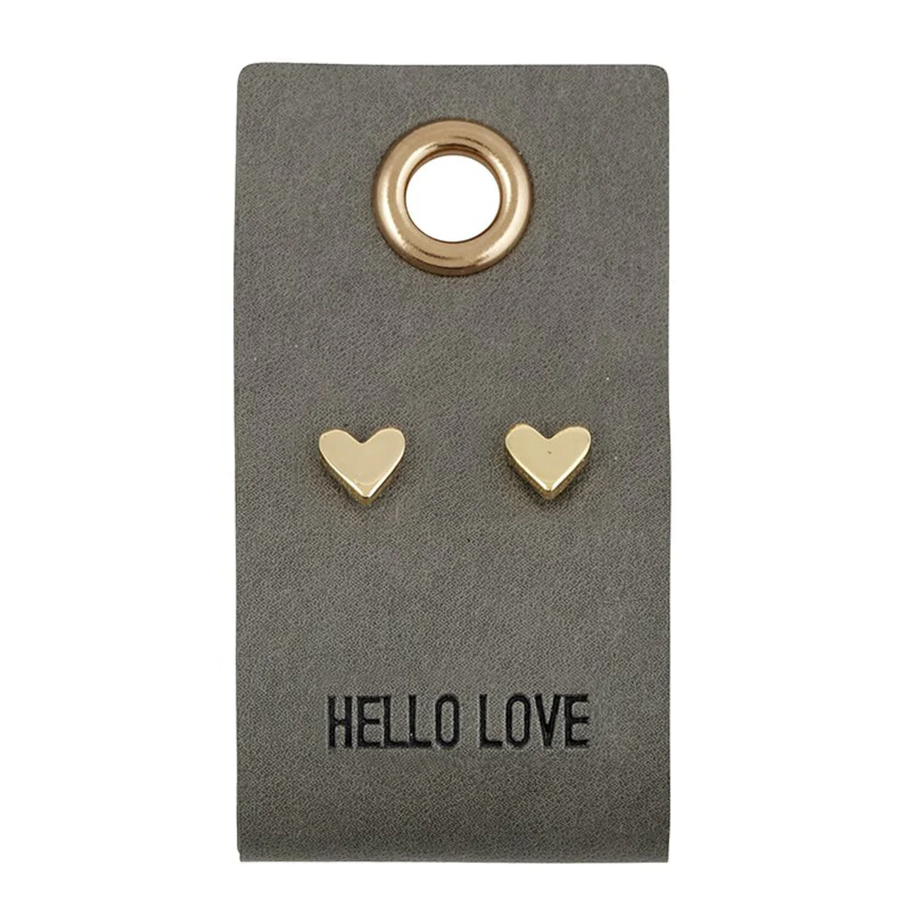 Leather Stud Tag Earrings - Image 3