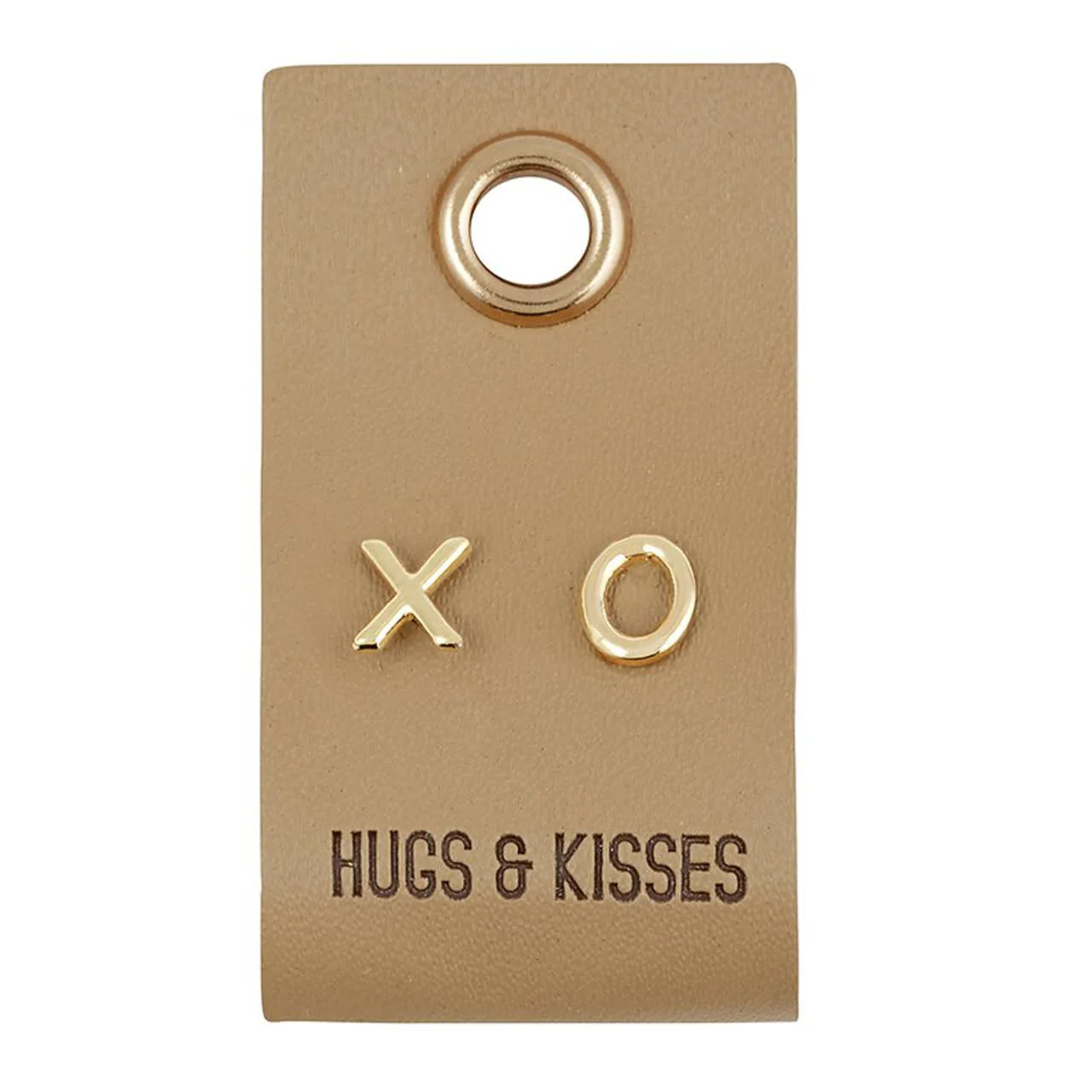 Leather Stud Tag Earrings - Image 4