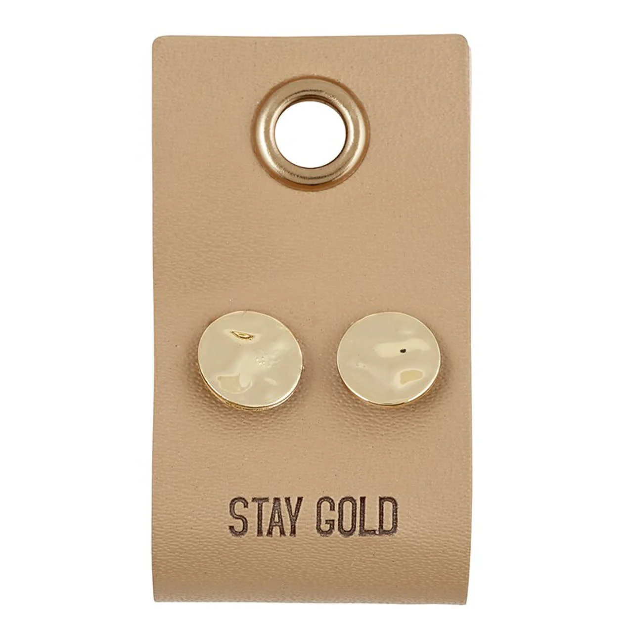 Leather Stud Tag Earrings - Image 7
