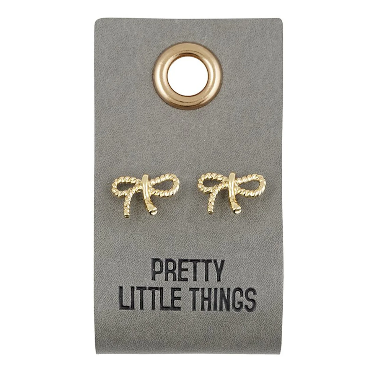 Leather Stud Tag Earrings - Image 9