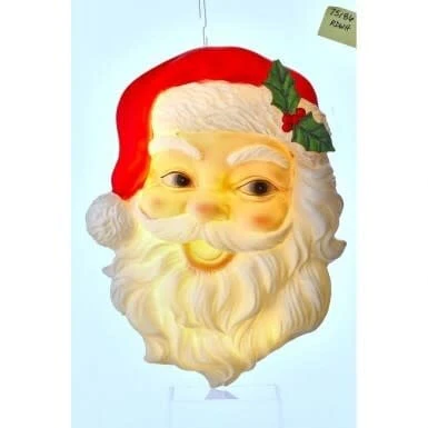 Led/Bty/Tmr Rsn Winking Santa Wall Plaque