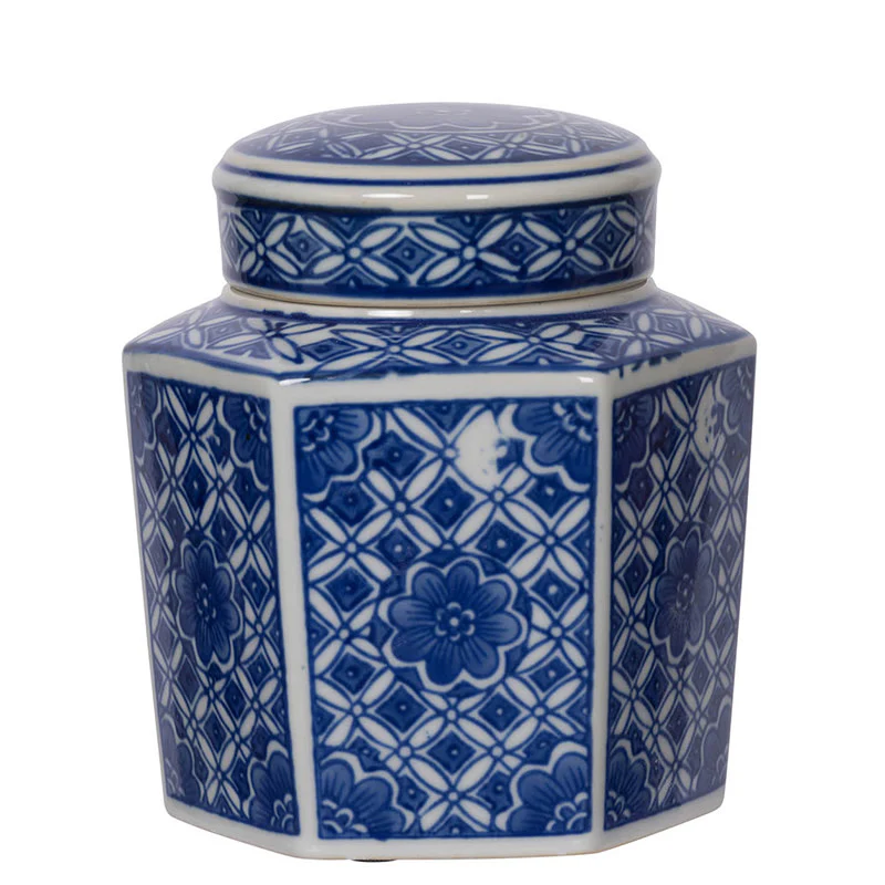 Leith Blue-And-White Decorative Jars - Sold Individually - Image 6