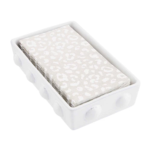 Leopard Guest Towel Caddy Set