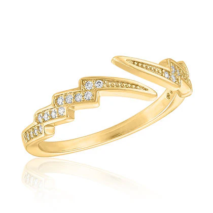 Lightning Bolt Gold Layers Ring - Image 2