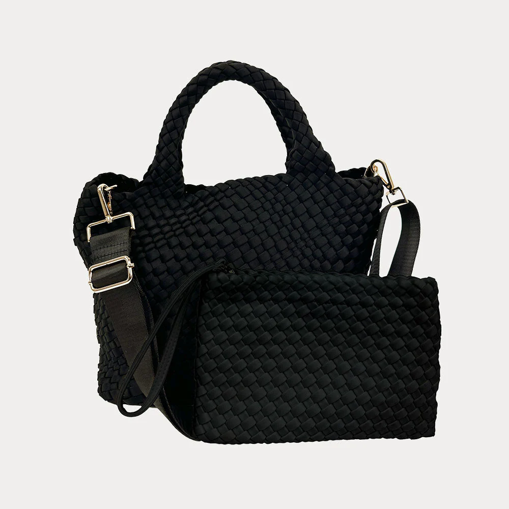 Lily Woven Neoprene Tote With Pouch - Image 12