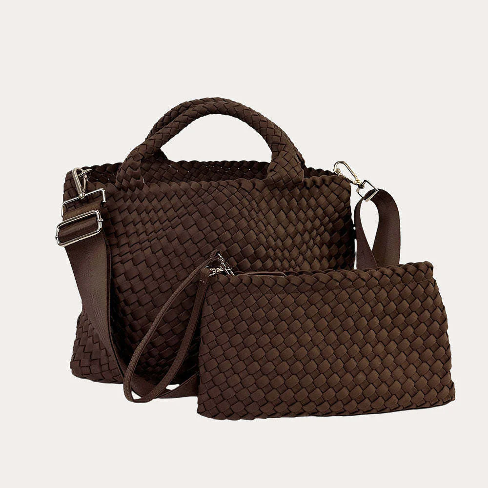 Lily Woven Neoprene Tote With Pouch - Image 3