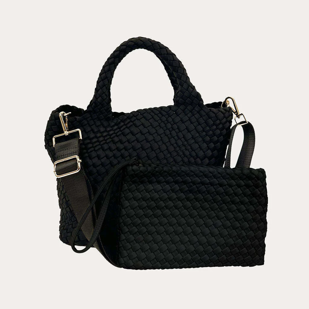 Lily Woven Neoprene Tote With Pouch - Image 4