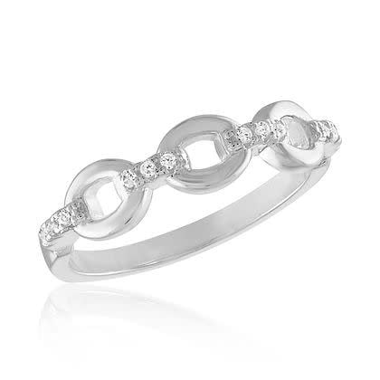 Linked CZ Loop Stack Ring - Image 3