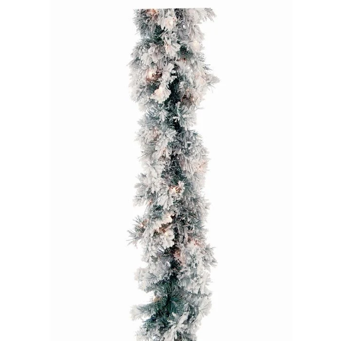 Lit Flock Furry PN Garland