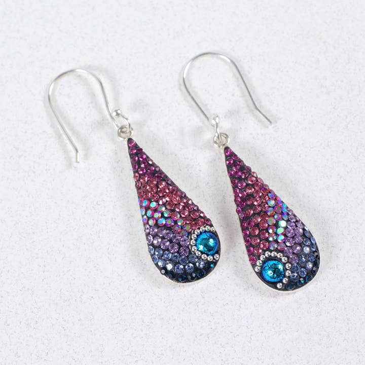 Long Teardrop Mosaic Earrings - Image 6