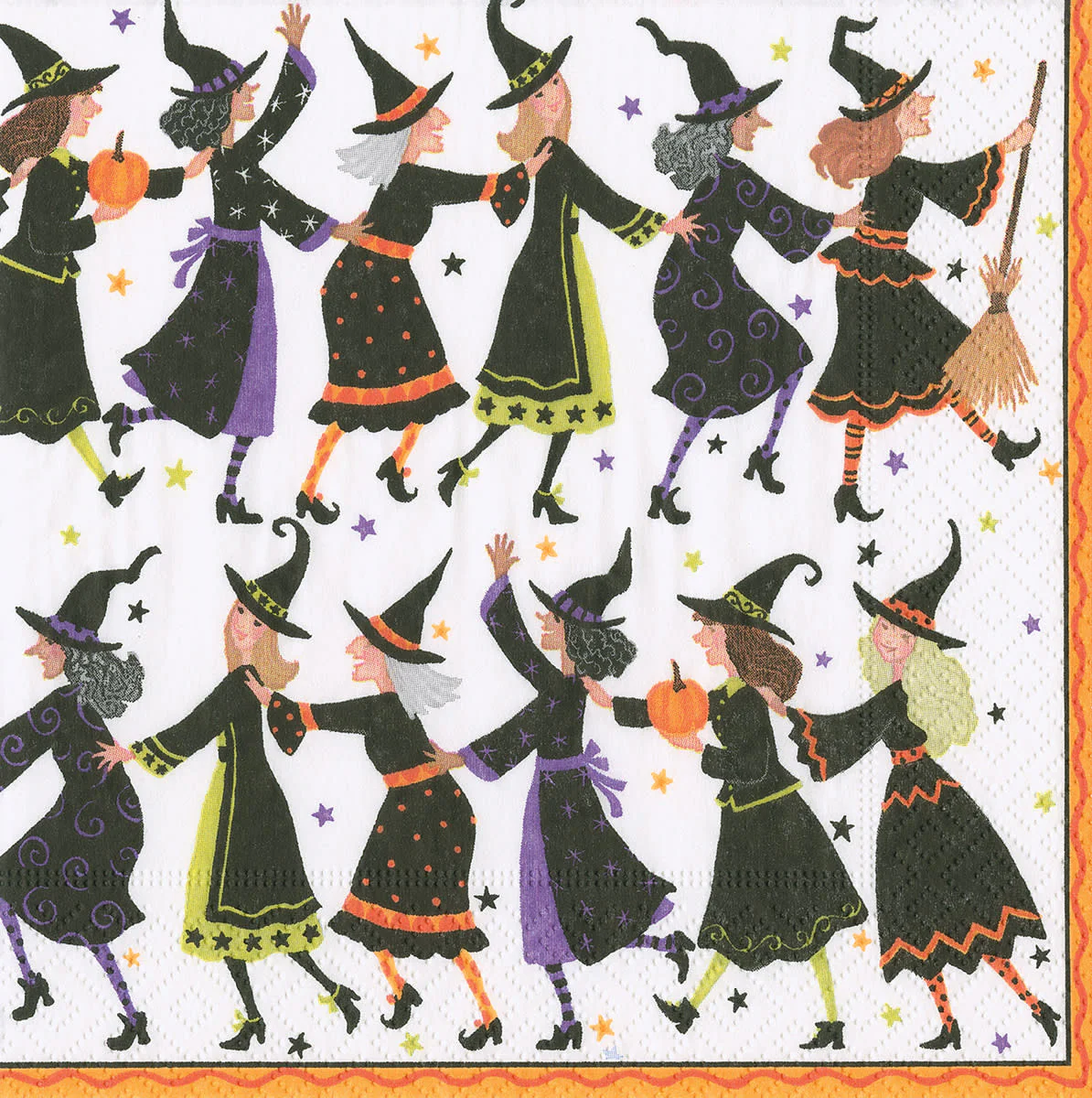 Witches Conga Line Luncheon Napkins