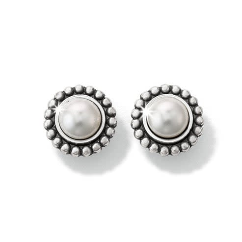 Luster Mini Post Earrings - Pearl - Image 2