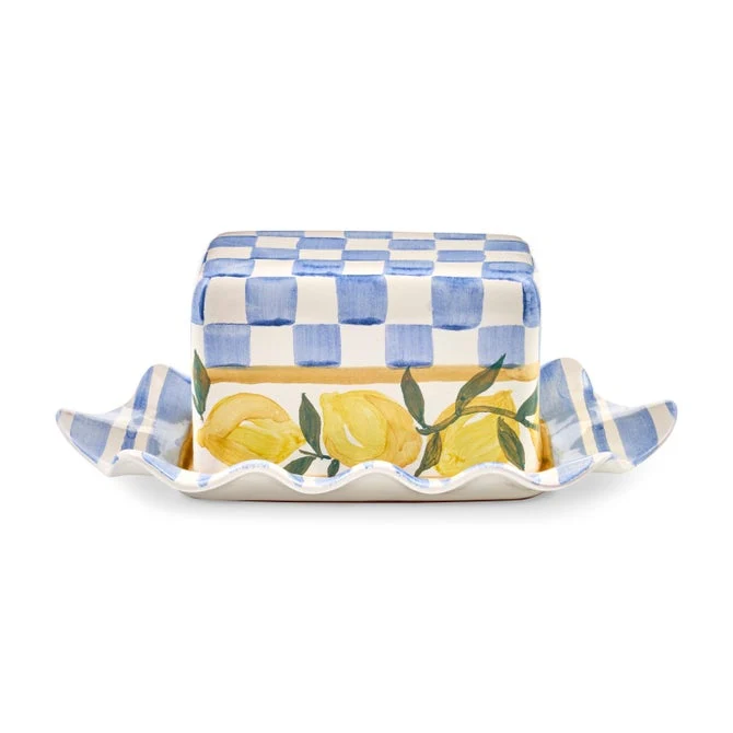 Mackenzie Childs Cheese Gal 2-Piece Butter House