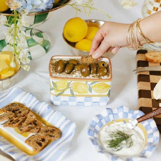 Mackenzie Childs Cheese Gal 2-Piece Butter House - Image 3
