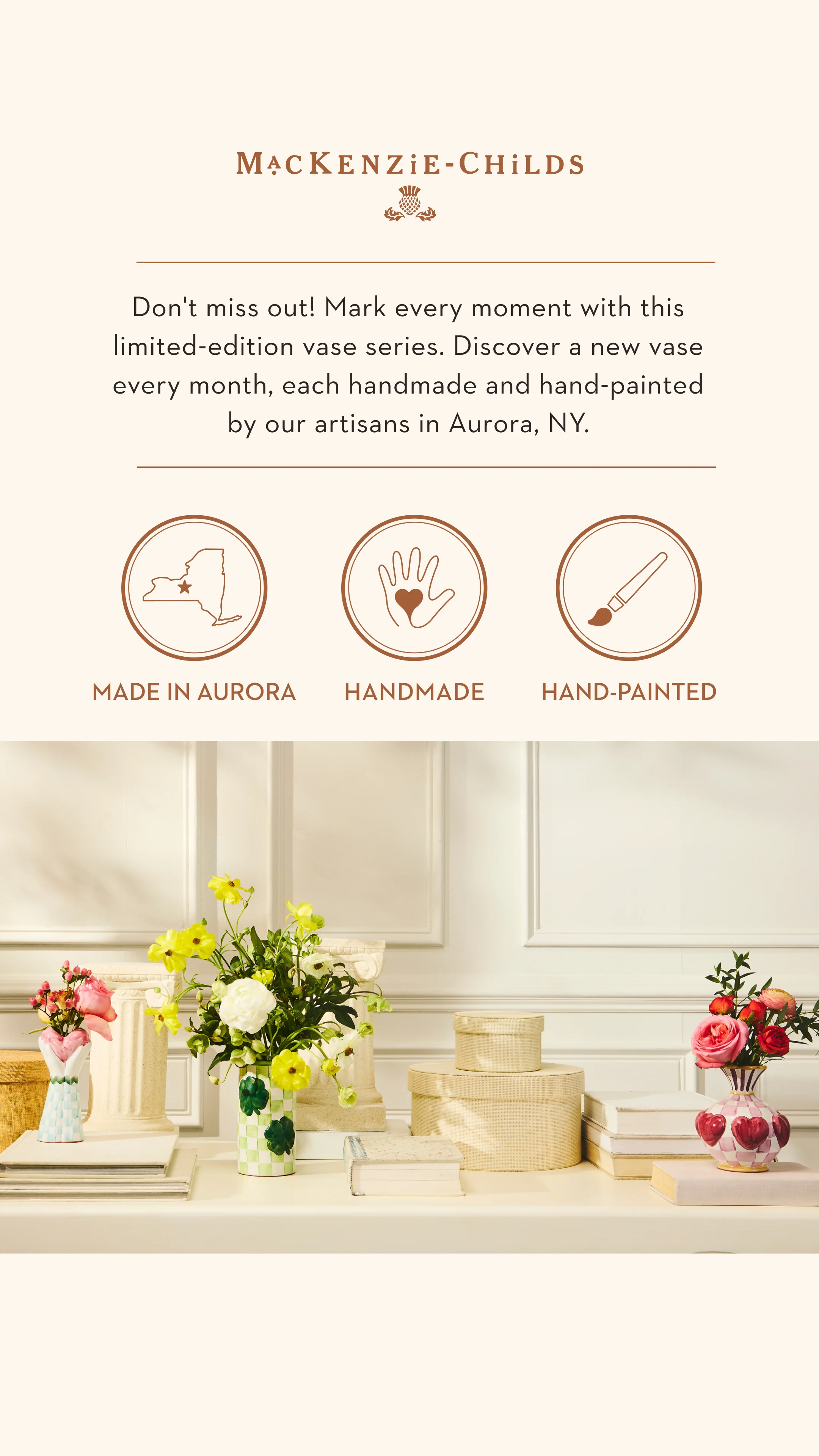 Mackenzie Childs Collector Series Clover Vase - Image 3