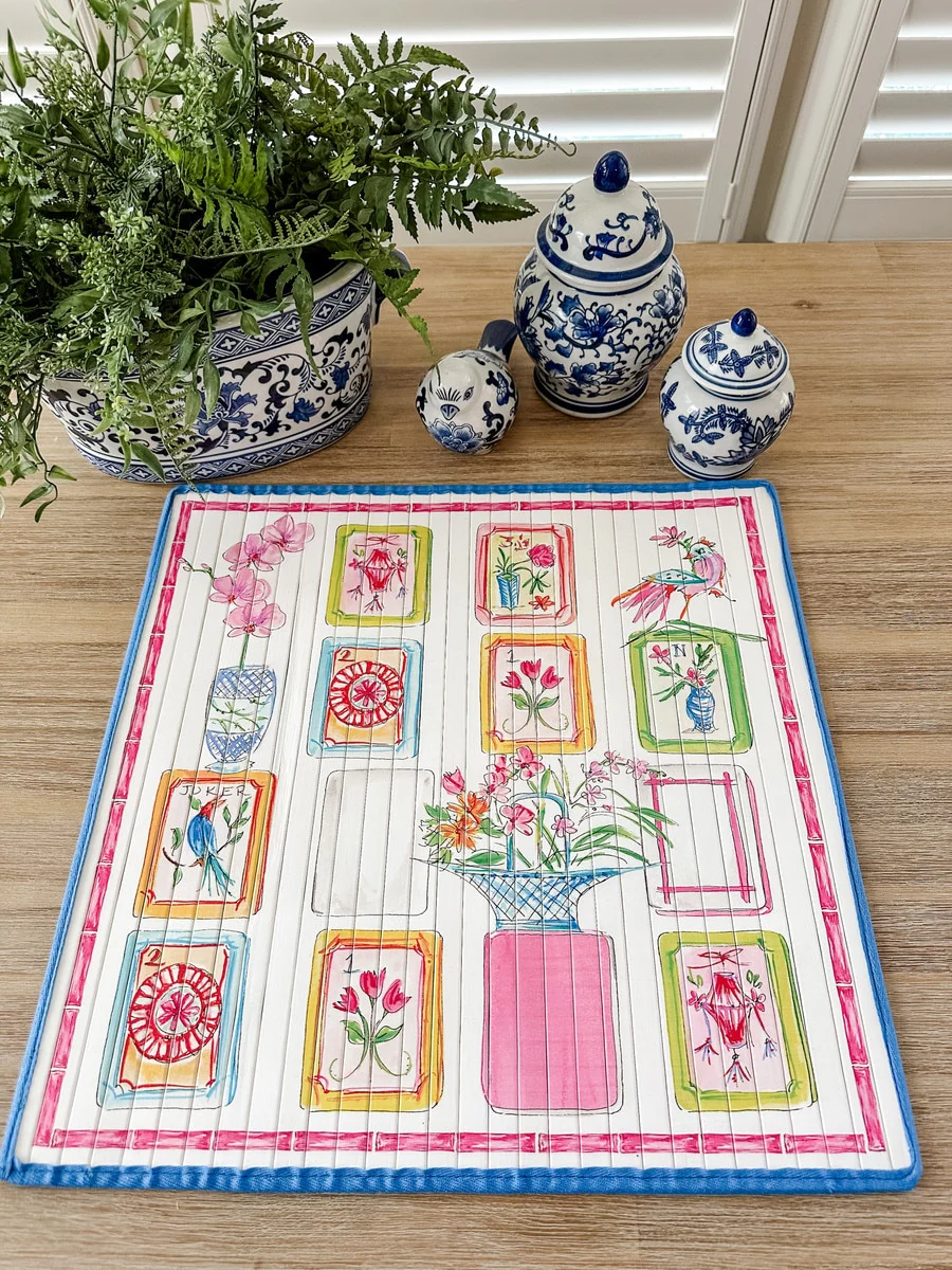 Mahjong Bamboo Table Mat - Image 2