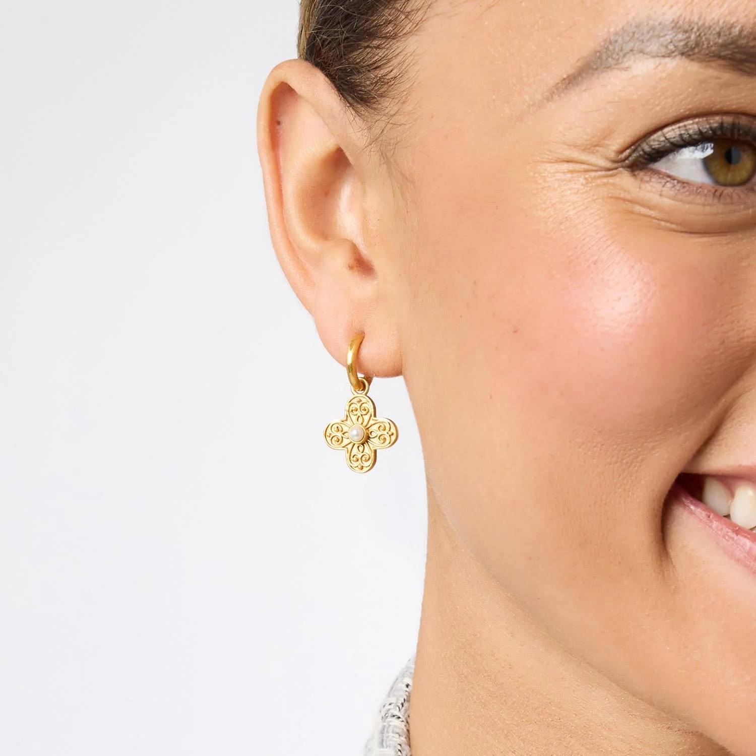 Malta Corinth Hoop &  Charm Earring - Image 3