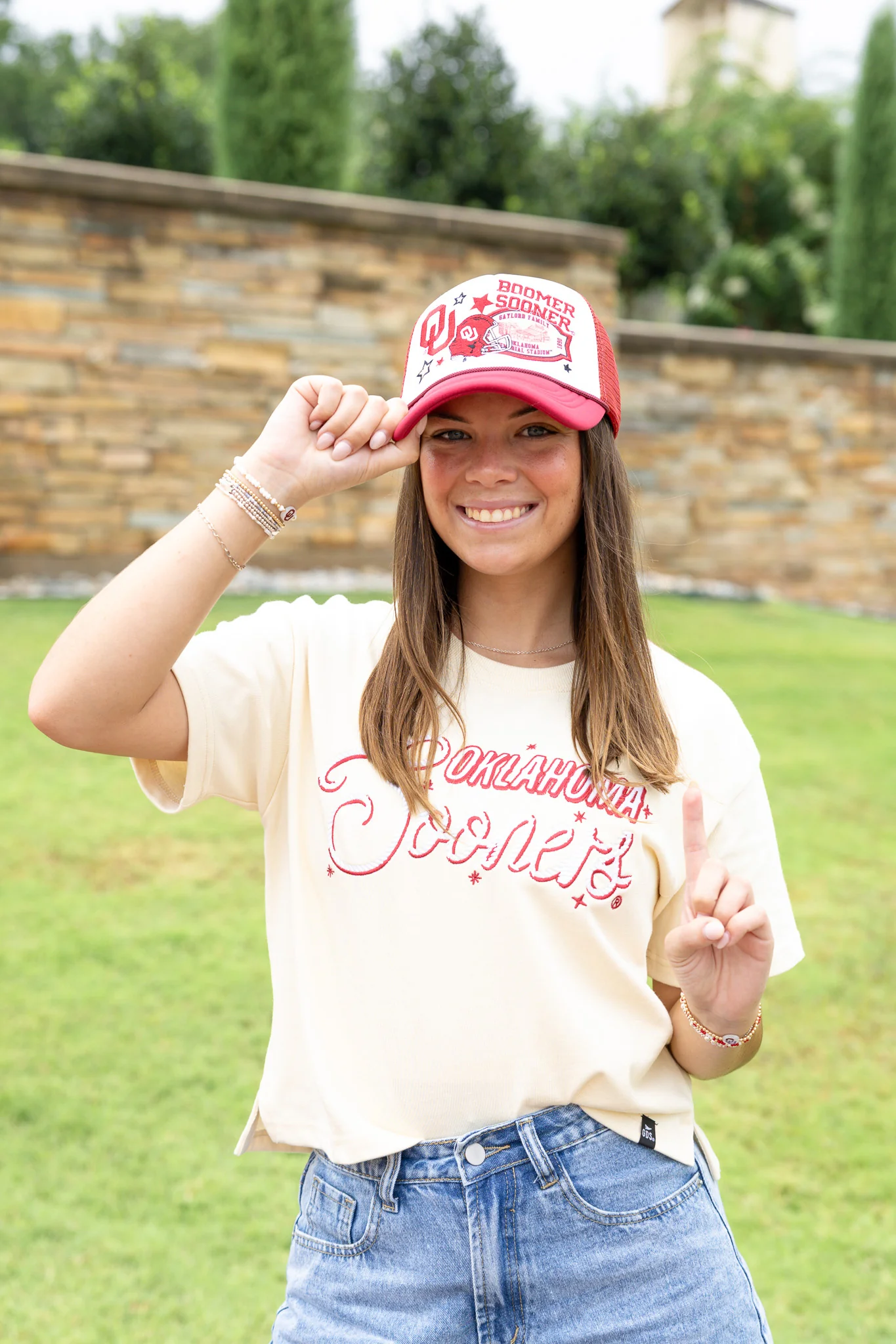 Mandy Oklahoma Lasso Luxe Heavyweight Crop Tee