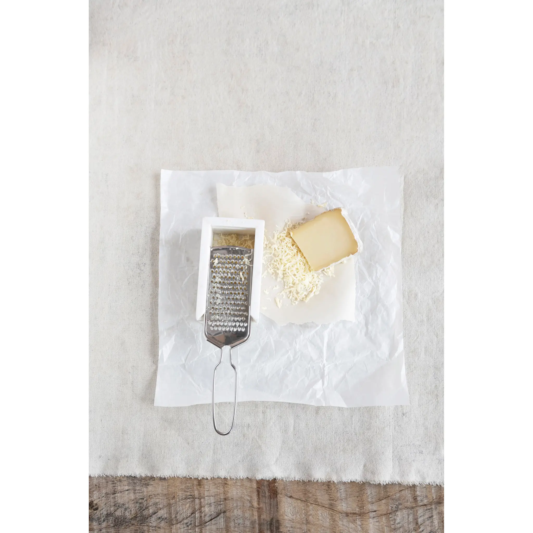 Marble & Stainless Steel Cheese Grater - Image 2