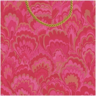 Marbled Ceramica Fuchsia Medium Square Gift Bag