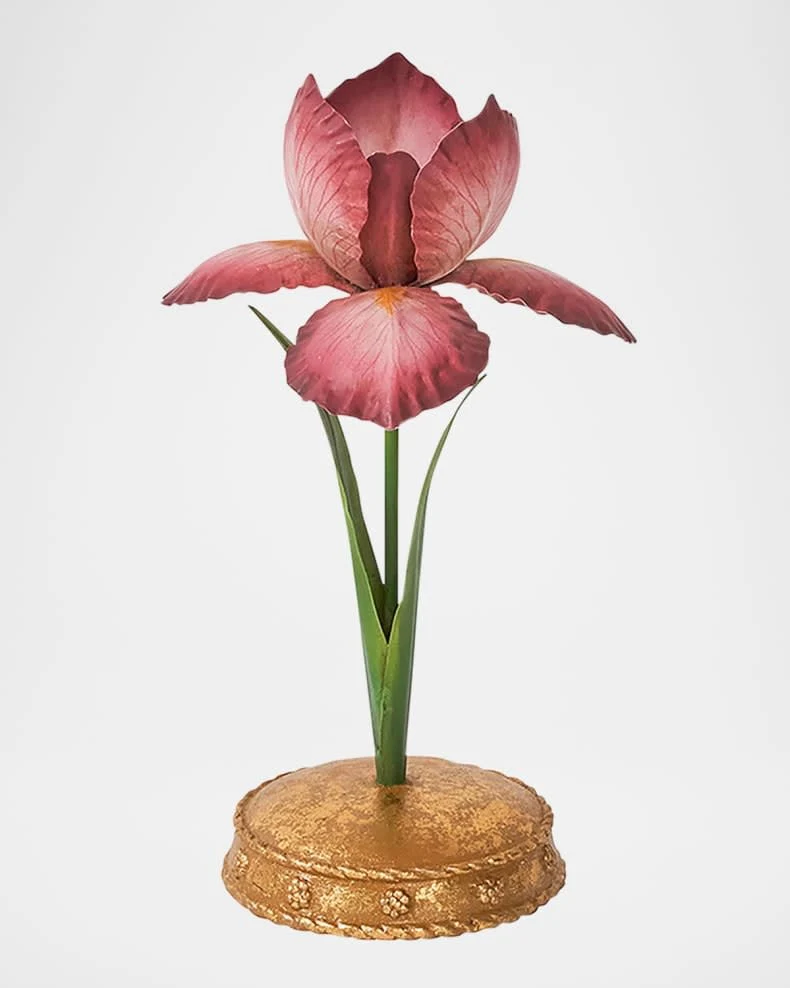 Meadow Walk Iris 9" Candlestick - Pink