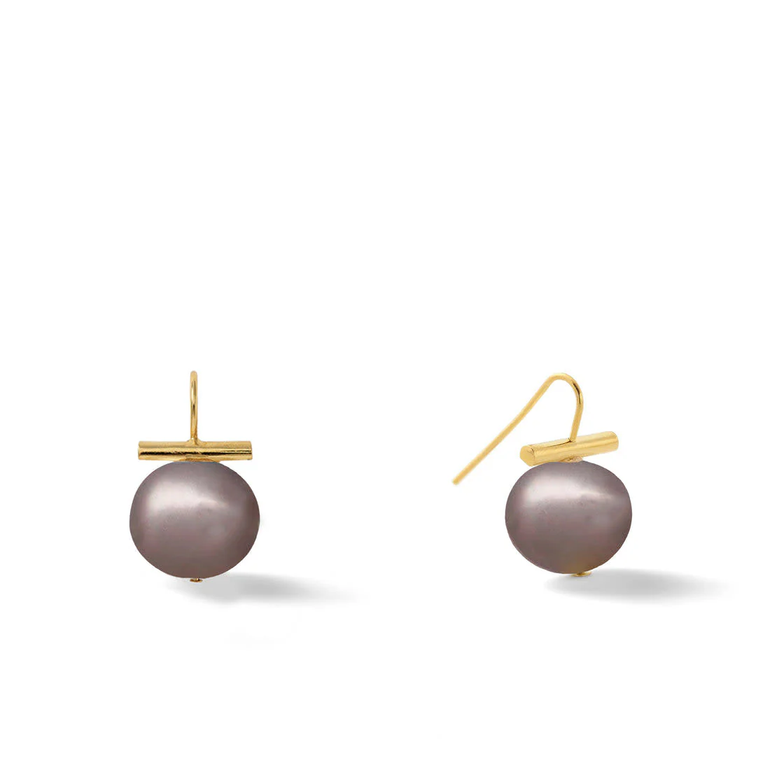 Medium Pebble Pearl Ear Wire - Image 11