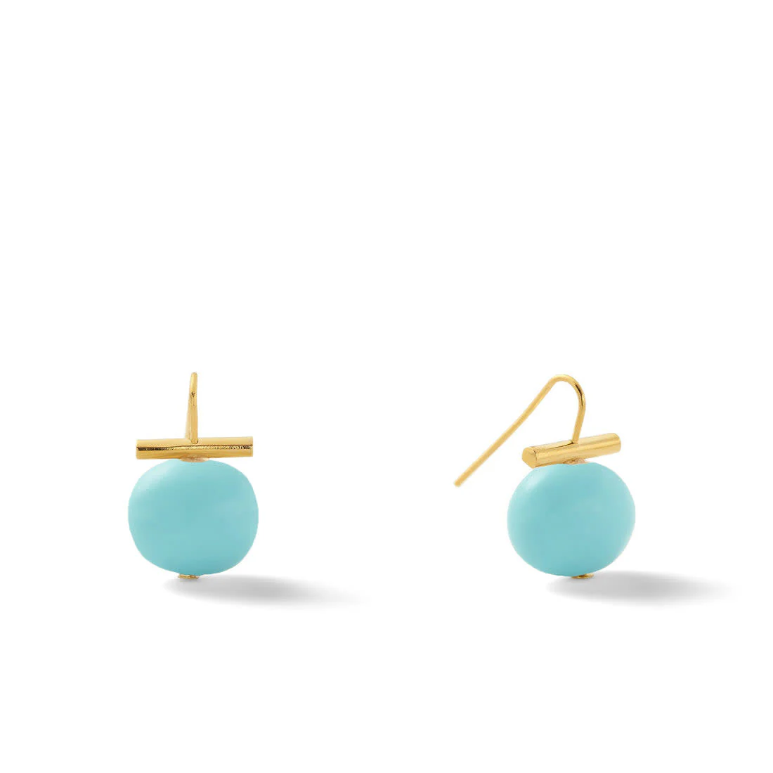 Medium Pebble Pearl Ear Wire - Image 2