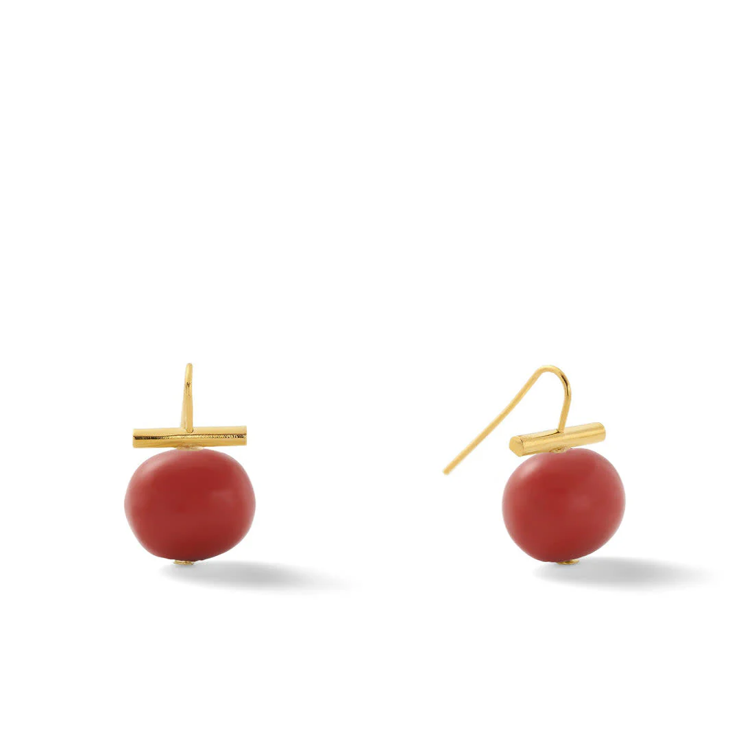 Medium Pebble Pearl Ear Wire - Image 4