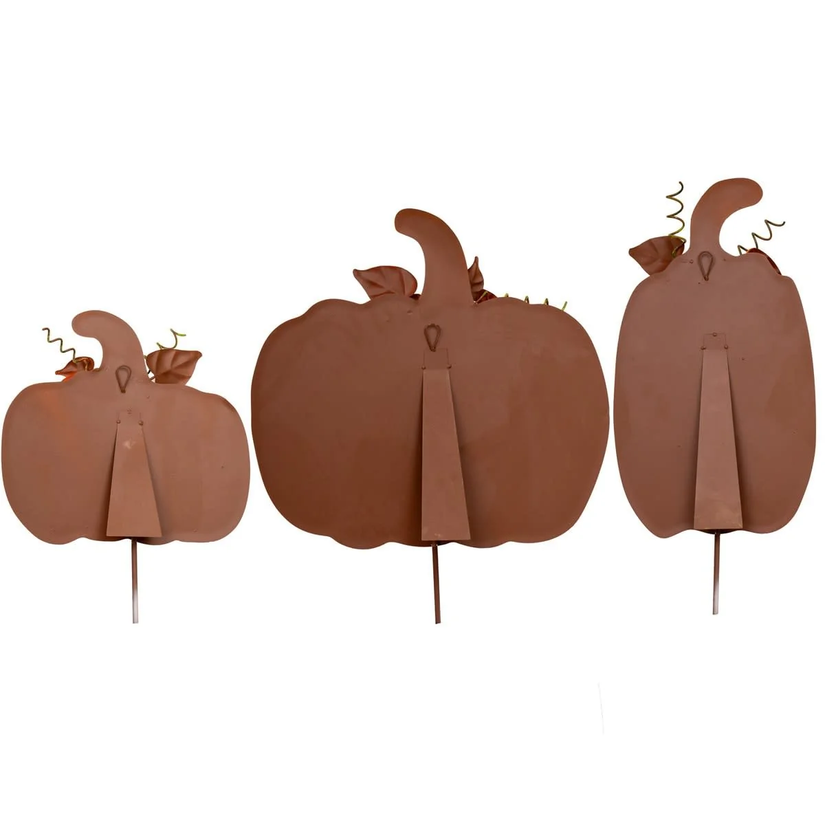 Medium Ribbon Pumpkins Orange - Sold Individually - Image 2
