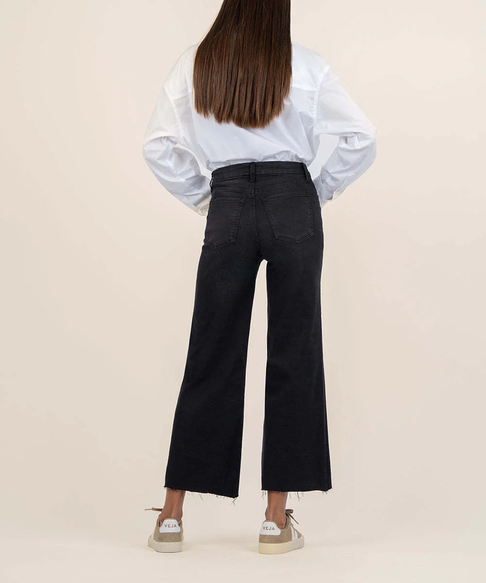 Meg High Rise Fab Ab Wide Leg Raw Hem - Image 3