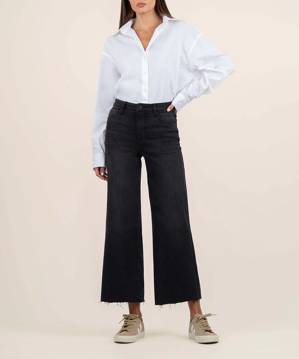 Meg High Rise Fab Ab Wide Leg Raw Hem - Image 8