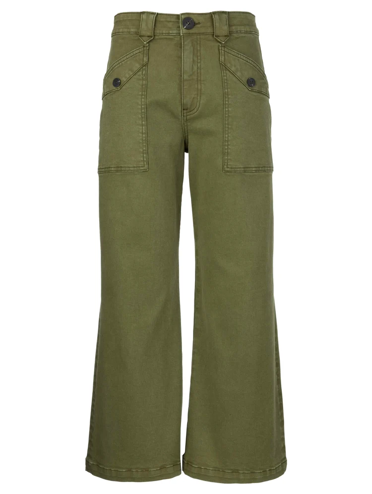 Meg High Rise Wide Leg Pants W/ Pkt Ft & BK - Image 5