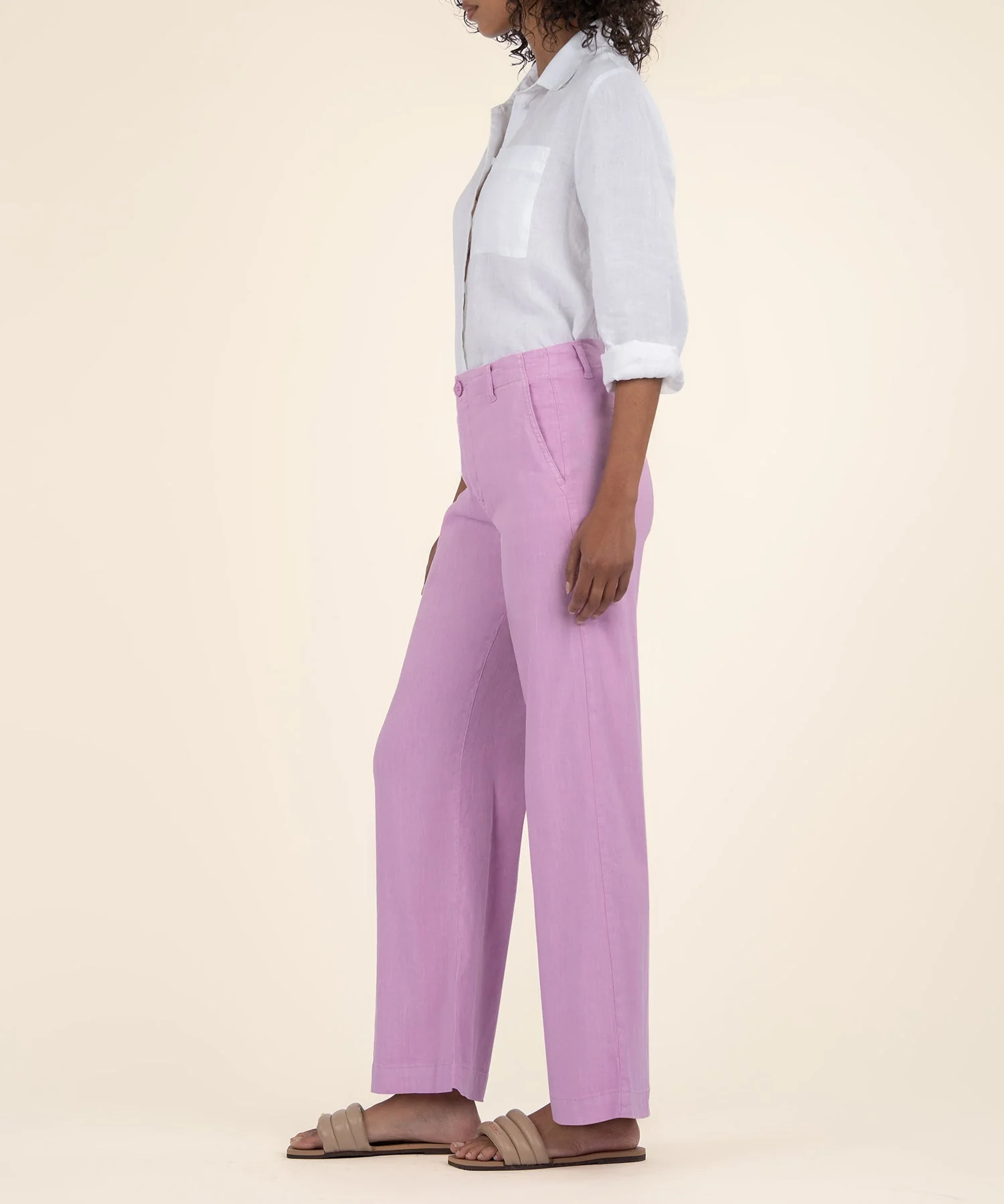Meg Linen High Rise Wide Leg Pants - Image 2