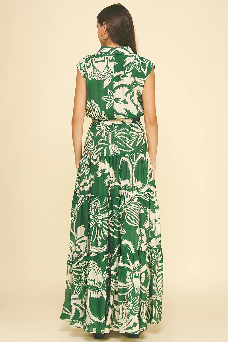 Megan Floral Tiered Maxi Dress - Image 3