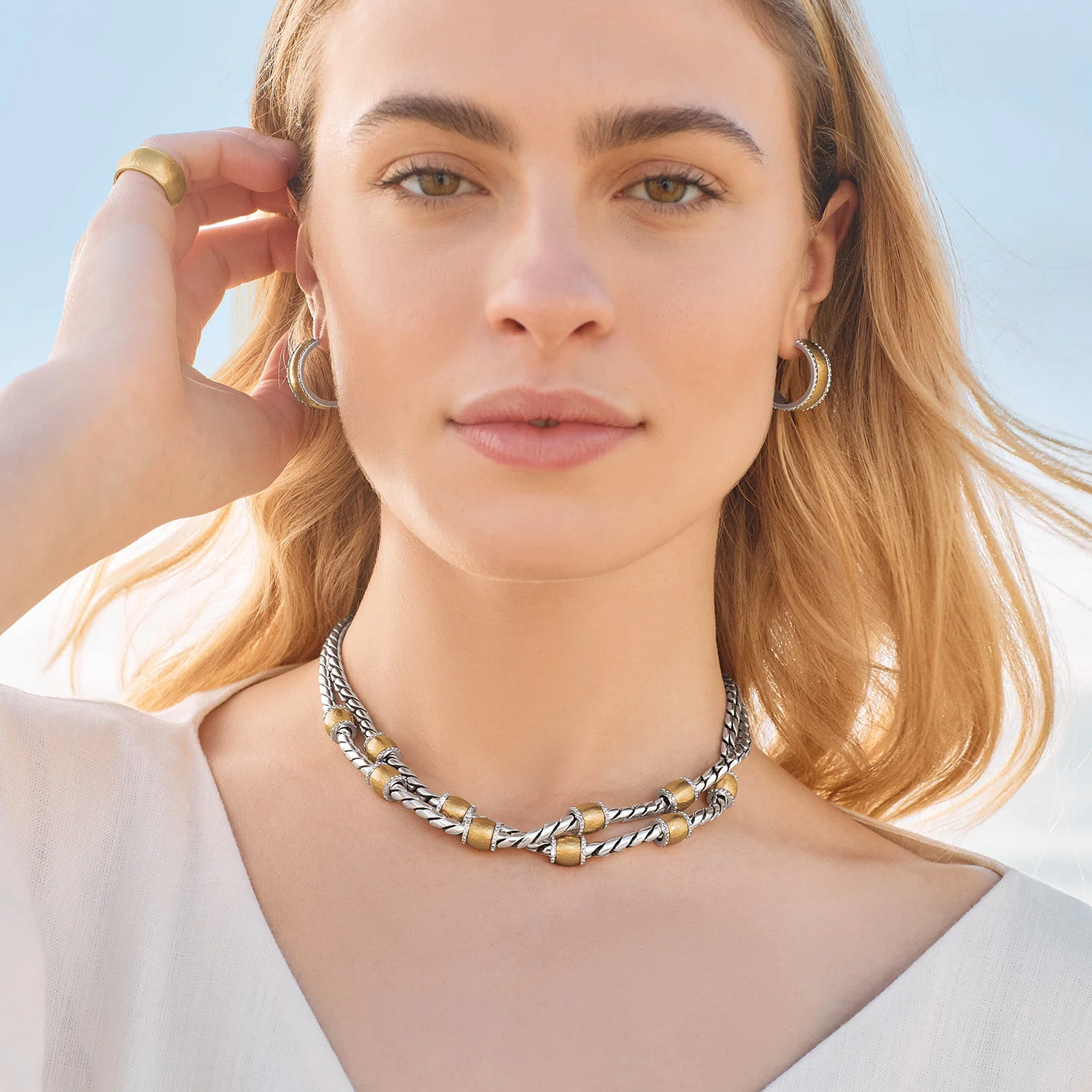 Meridian Geo Small Hoop Earrings - Image 2