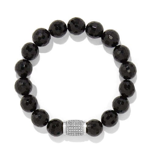 Meridian Solis Black Beaded Stretch Bracelet